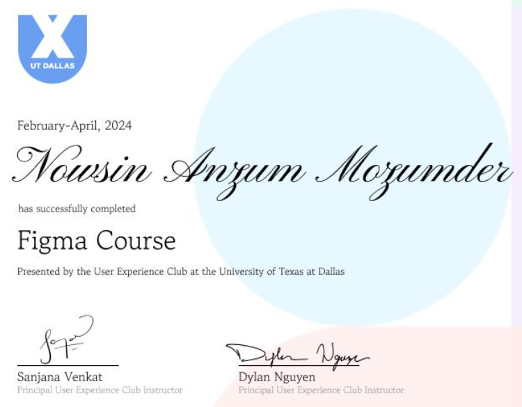 Certification of Completion of a Figma Course